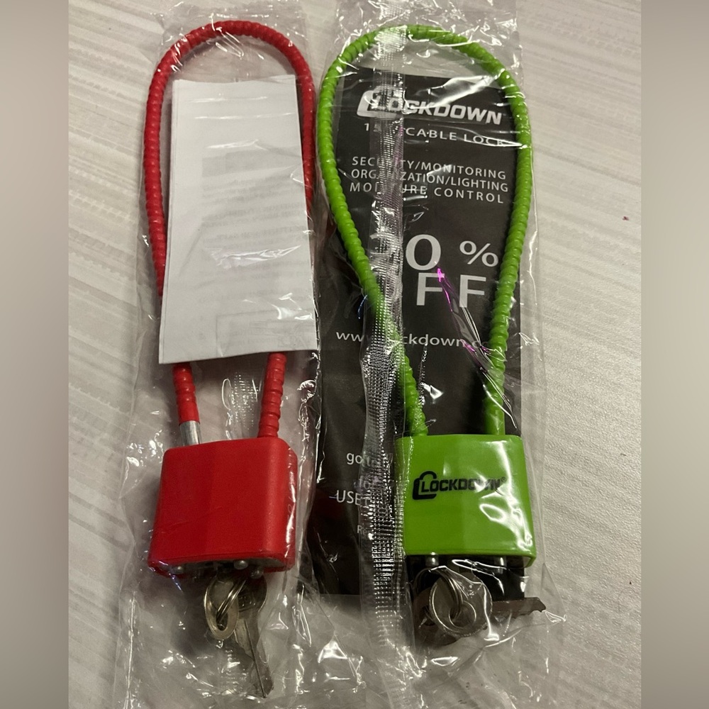 Lot Of 2  Brand New Cable Gun Locks Cable 15” Length Most Handguns Shotgun Rifle